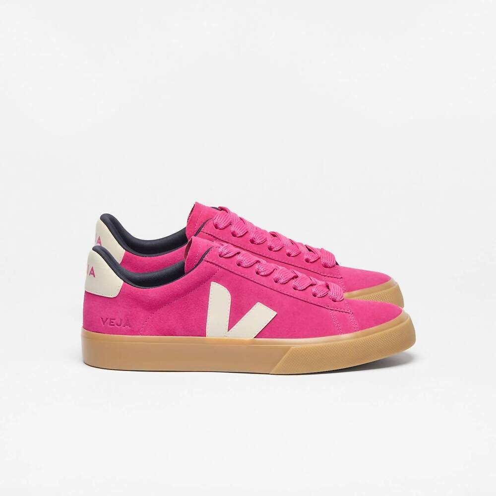 NEW VEJA women's campo sneaker shoe in pink/suede - Picture 2 of 3